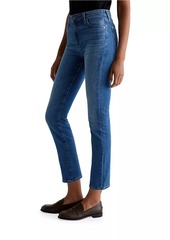 AG Adriano Goldschmied Mari Mid-Rise Stretch Cropped Slim Jeans