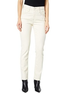 AG Adriano Goldschmied Mari Paneled High-Rise Slim Straight in Light Fawn