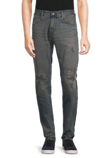 AG Adriano Goldschmied Mid Rise Distressed Slim Skinny Jeans