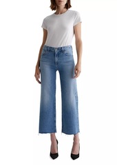 AG Adriano Goldschmied Saige Mid-Rise Stretch Cropped Wide-Leg Jeans