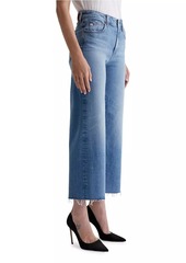 AG Adriano Goldschmied Saige Mid-Rise Stretch Cropped Wide-Leg Jeans