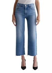 AG Adriano Goldschmied Saige Mid-Rise Stretch Cropped Wide-Leg Jeans