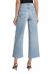 AG Adriano Goldschmied Saige Wide-Leg Cropped Jeans