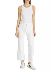 AG Adriano Goldschmied Saige Wide-Leg Cropped Jeans