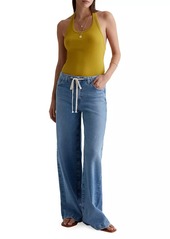 AG Adriano Goldschmied Stella Drawstring Stretch Cotton Jeans