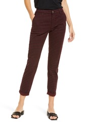 AG Adriano Goldschmied AG Caden Print Twill Trousers in Highland Wine Bloom at Nordstrom