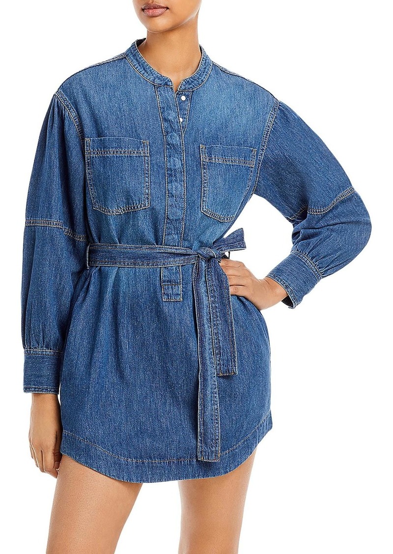 AG Adriano Goldschmied Womens Denim Cotton Shirtdress