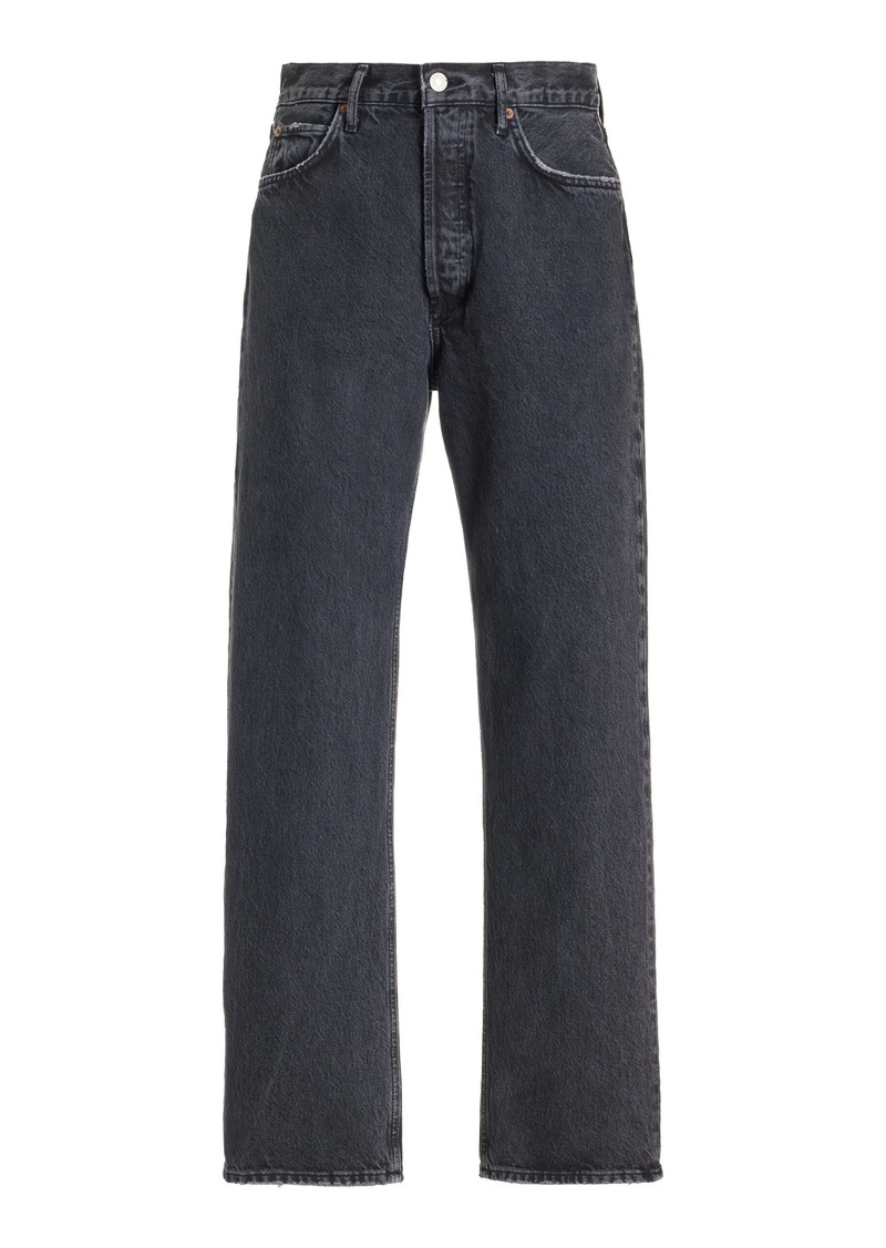 Agolde - 90s Pinch Waist Rigid High-Rise Straight-Leg Jeans - Black - 23 - Moda Operandi