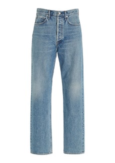 Agolde - 90s Pinch Waist Rigid High-Rise Straight-Leg Jeans - Medium Wash - 25 - Moda Operandi
