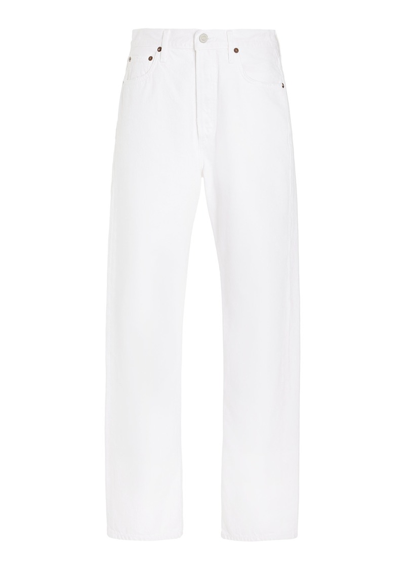 Agolde - 90s Pinch Waist Rigid High-Rise Straight-Leg Jeans - White - 28 - Moda Operandi