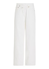 Agolde - Criss Cross Waistband Straight-Leg Jeans - White - 23 - Moda Operandi