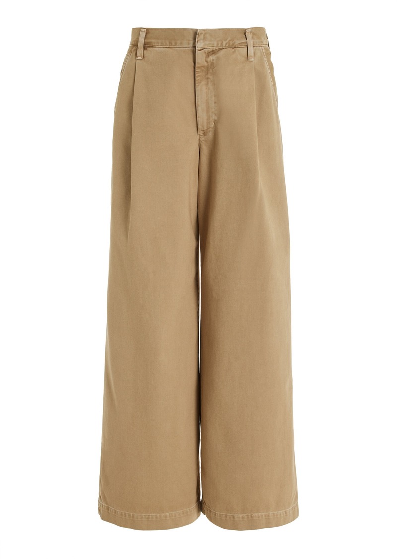 Agolde - Daryl Pleated Wide-Leg Jeans - Brown - 25 - Moda Operandi