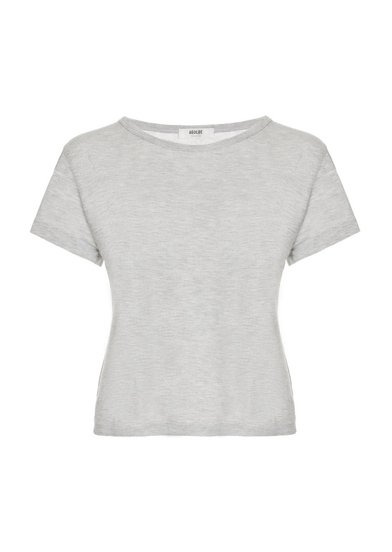 Agolde - Drew Relaxed T-Shirt - Grey - XL - Moda Operandi
