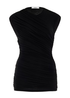 Agolde - Ester Twisted Jersey Tank Top - Black - XS - Moda Operandi