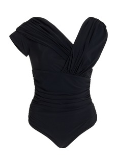 Agolde - Etienne Asymmetric Jersey Bodysuit - Black - S - Moda Operandi