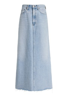Agolde - Hilla Denim Maxi Skirt - Light Wash - 23 - Moda Operandi