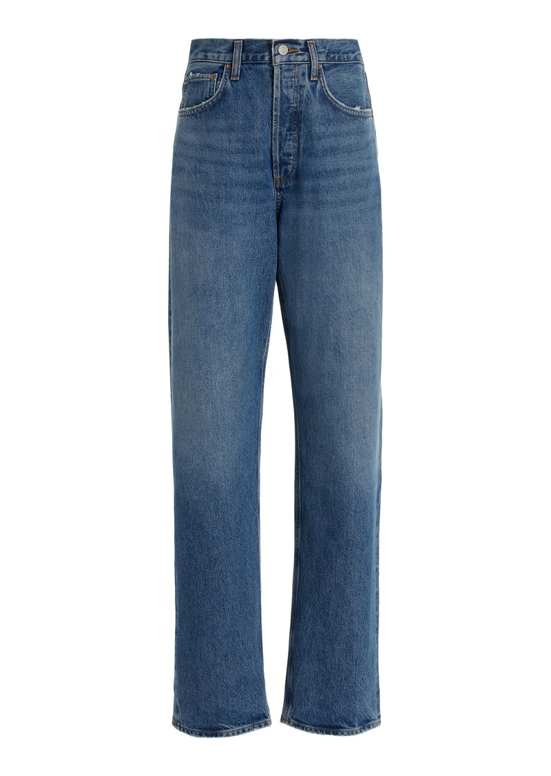 Agolde - Kelly Rigid Low-Rise Straight-Leg Jeans - Blue - 24 - Moda Operandi