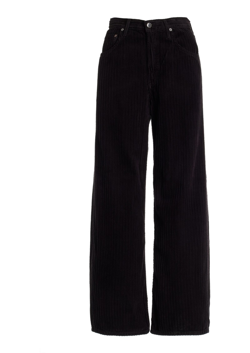 Agolde - Low Curve Rigid Mid-Rise Tapered Jeans - Black - 26 - Moda Operandi