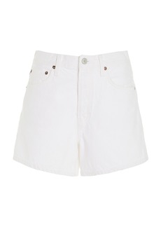 Agolde - Parker Long Denim Shorts - White - 27 - Moda Operandi
