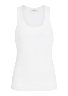 Agolde - Poppy Cotton Jersey Tank Top - White - L - Moda Operandi