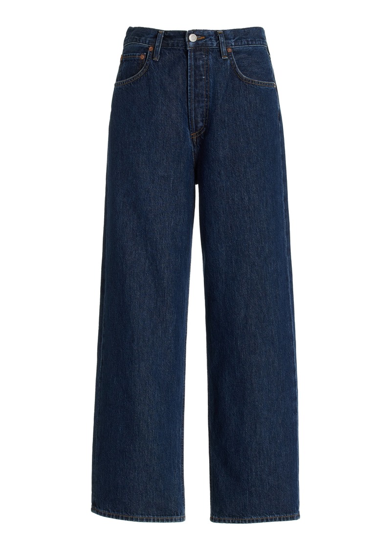 Agolde - Ren Rigid High-Rise Wide-Leg Jeans - Blue - 31 - Moda Operandi