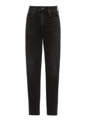 Agolde - Women's Pinch-Waist Stretch High-Rise Skinny Jeans - Grey - Moda Operandi
