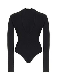 Agolde - Zena Jersey Bodysuit - Black - S - Moda Operandi