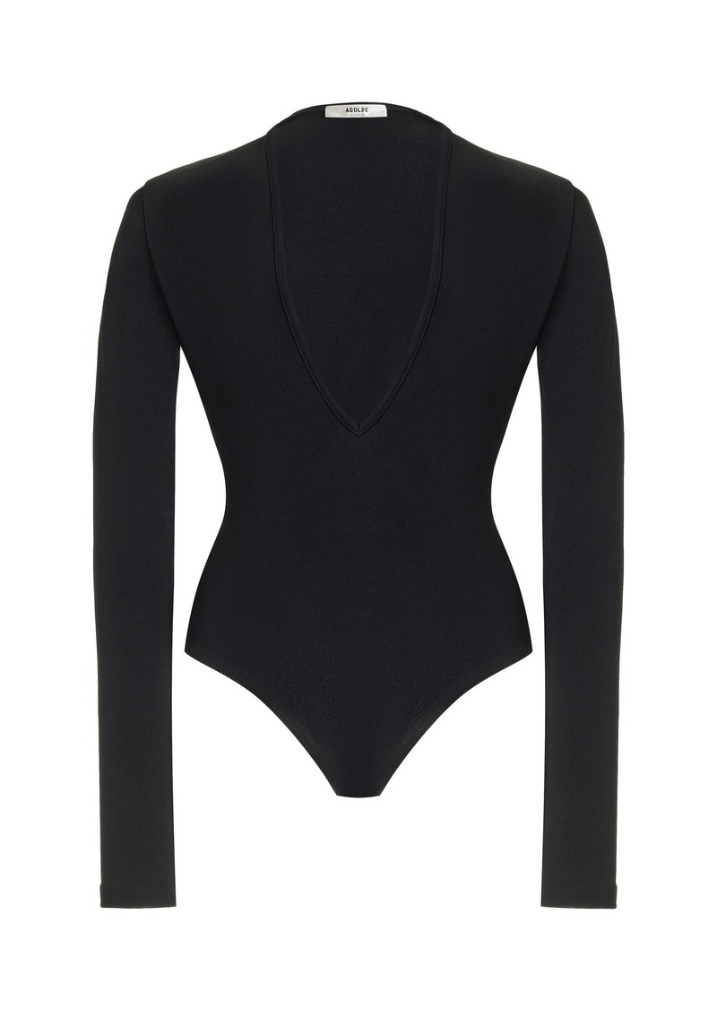 Agolde - Zena Jersey Bodysuit - Black - XL - Moda Operandi