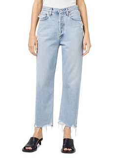 Agolde '90s High Rise Cropped Straight Jeans in Nerve