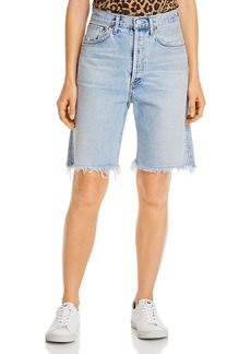 Agolde 90's Mid-Rise Loose Denim Jean Shorts in Riptide