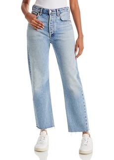 Agolde 90's Pinch Waist High Rise Cropped Straight Jeans in Ruminate
