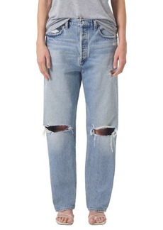 AGOLDE '90s Ripped Mid Rise Straight Leg Jeans