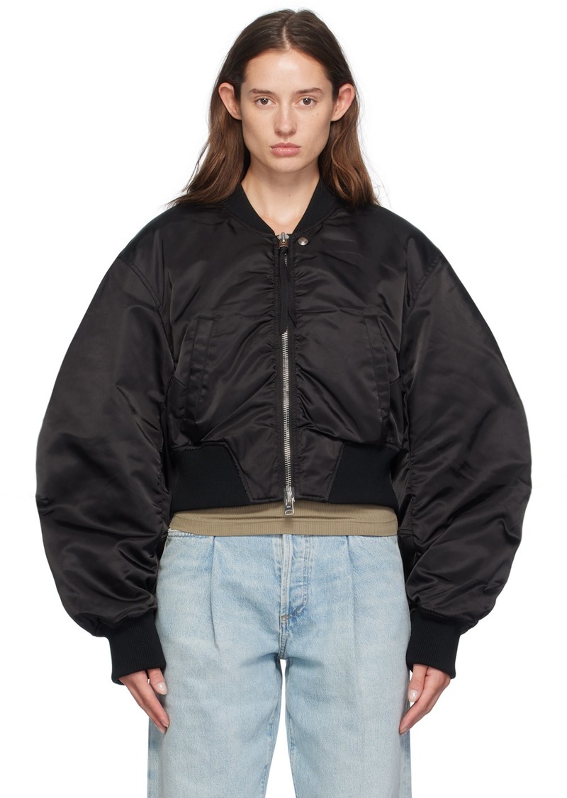 AGOLDE Black Shoreditch Ski Club Edition Jett Bomber Jacket