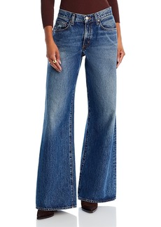 Agolde Clara High Rise Long Flare Jeans in Noise