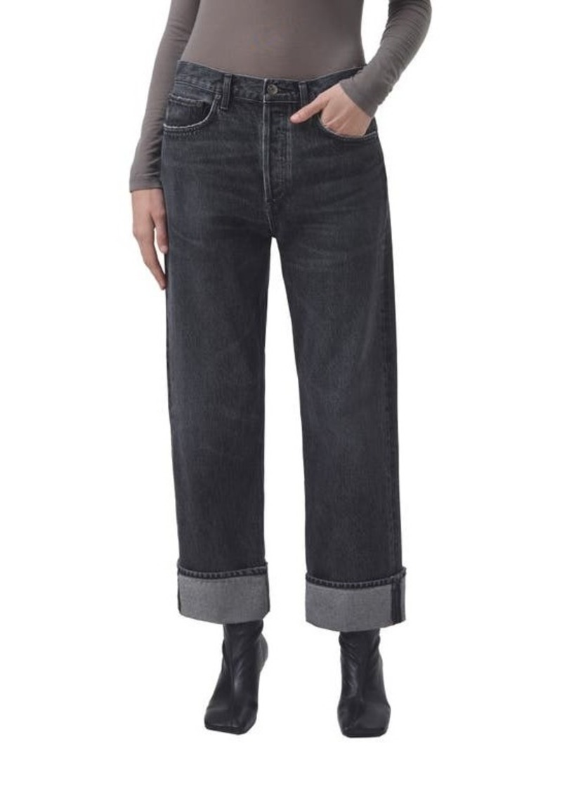 AGOLDE Fran Cuffed Organic Cotton Ankle Straight Leg Jeans