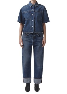 Agolde Fran Low Slung Easy Straight Jeans in Control