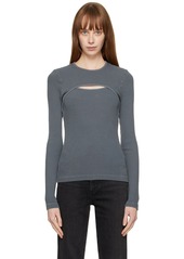 AGOLDE Gray Lyza Long Sleeve T-Shirt