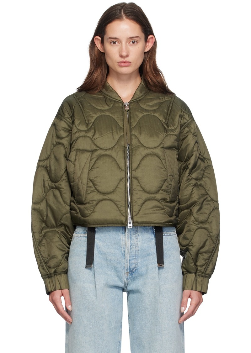 AGOLDE Khaki Iona Bomber Jacket