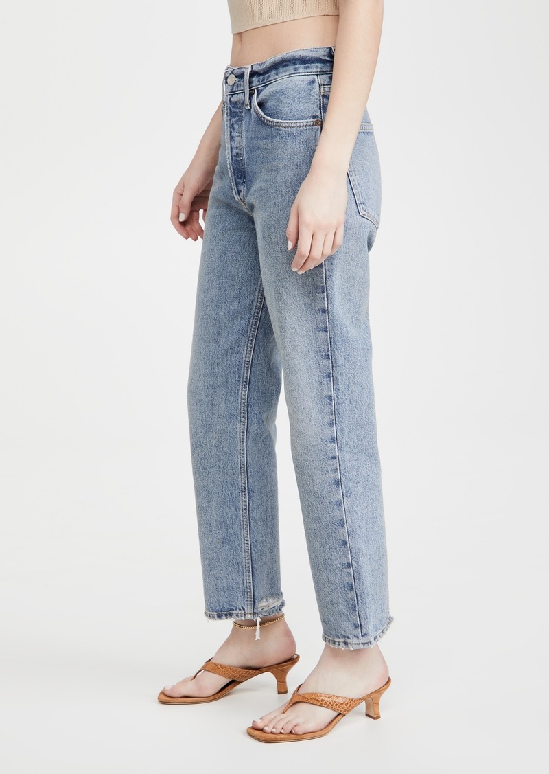 Agolde AGOLDE Lana Crop Mid Rise Vintage Straight Jeans Denim