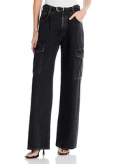 Agolde Minka High Rise Flare Cargo Jeans in Spider