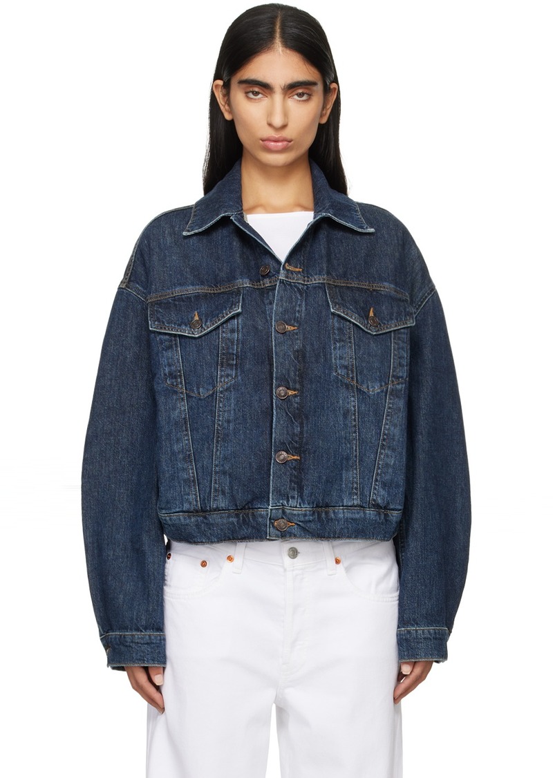 AGOLDE Navy Dalton Balloon Denim Jacket