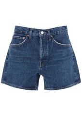 Agolde parker long denim shorts