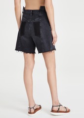 AGOLDE Pieced Angled Shorts