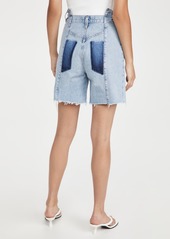 AGOLDE Pieced Angled Shorts