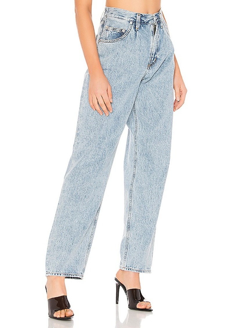 agolde pleated baggy jeans