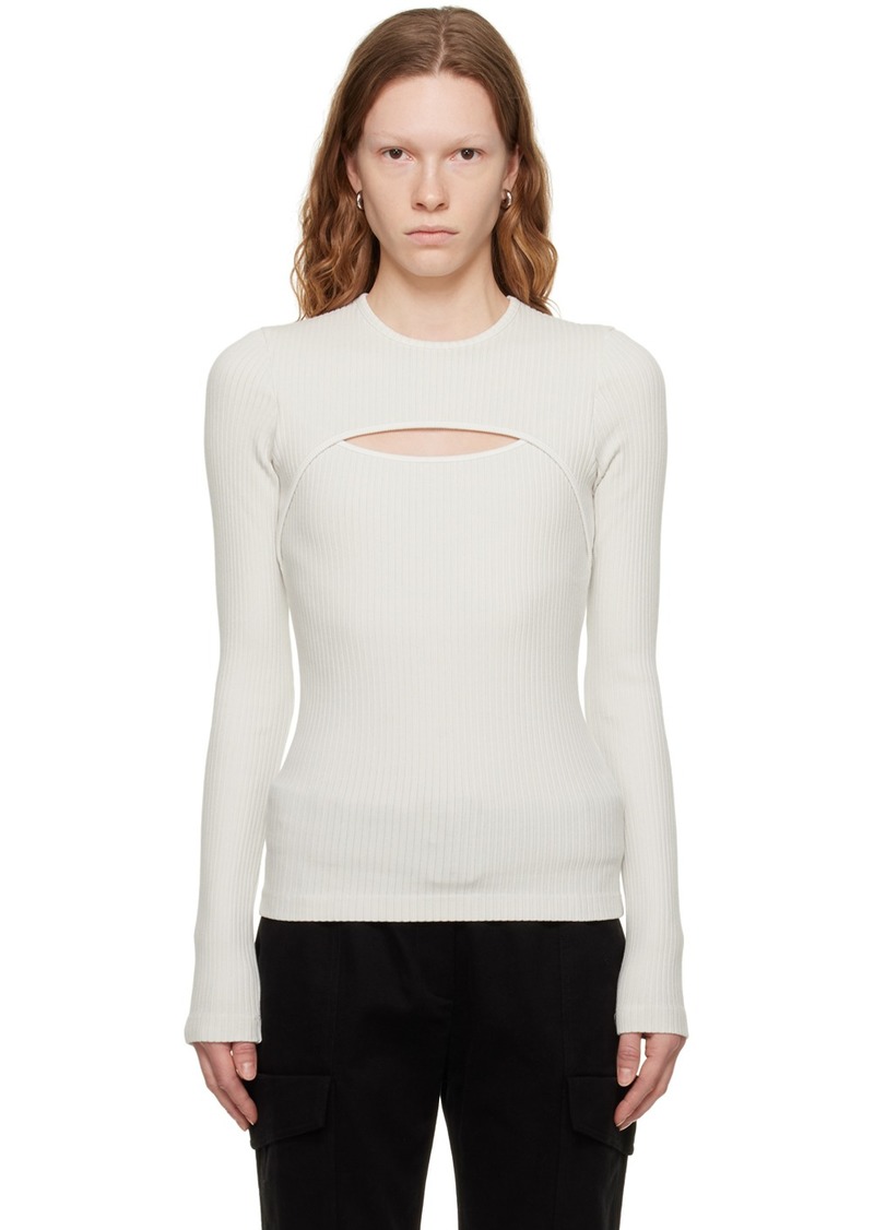 AGOLDE White Lyza Long Sleeve T-Shirt