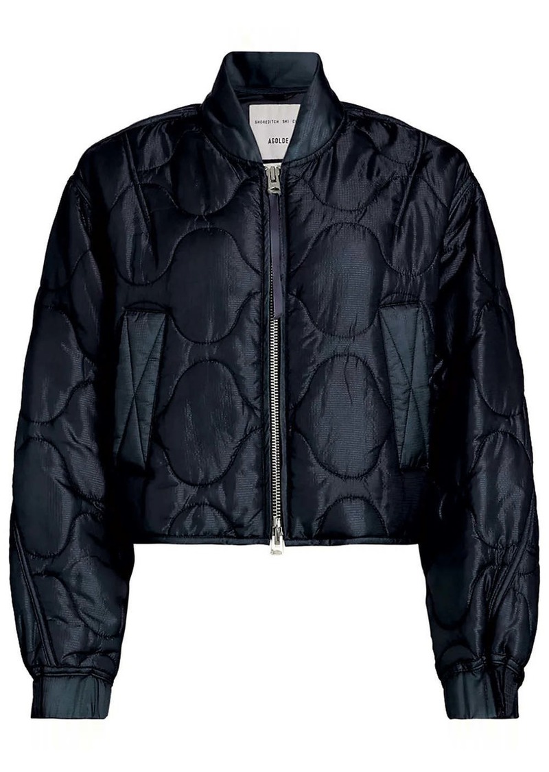 AGOLDE Women's Iona Quilted Jacket, Ink