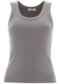 AGOLDE Women's Scoop Neck Ribbed Knit Tank Top, Mirror Ball