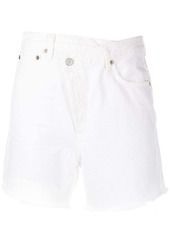 Agolde asymmetric-button denim shorts