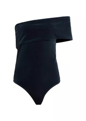 Agolde Bree Velvet Asymmetric Bodysuit